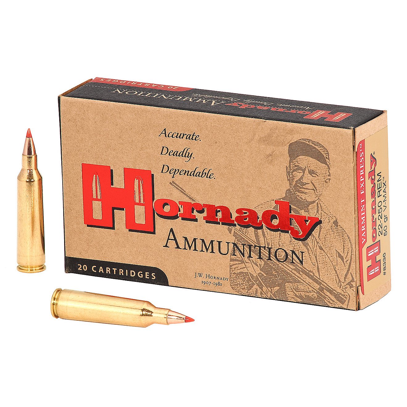 Hornady V-MAX™ .22-250 Remington 50-Grain Rifle Ammunition                                                                     - view number 1