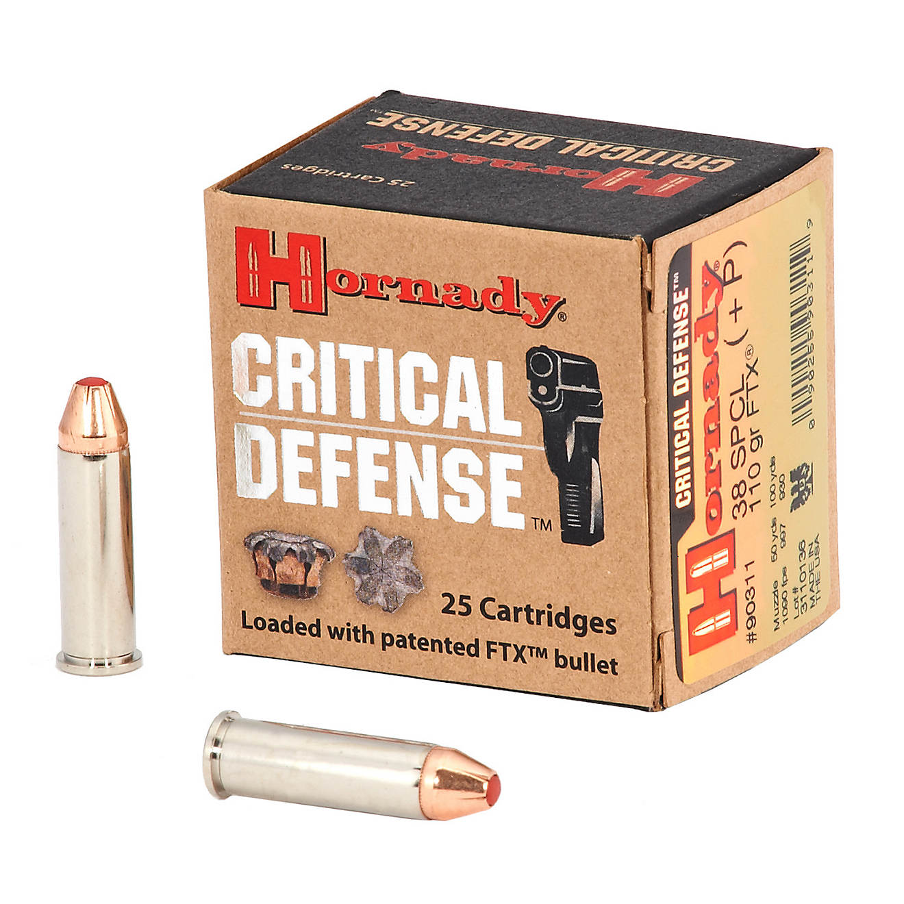 Hornady Critical Defense .38 Special +P 110-Grain Handgun Ammunition                                                             - view number 1