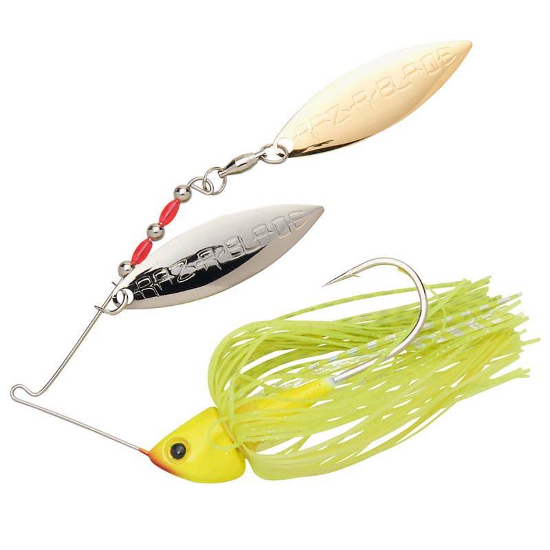 Strike King Burner 3/8 oz Double Willow Blade Spinnerbait Chartreuse - Frsh Water Wire Baits at Academy Sports