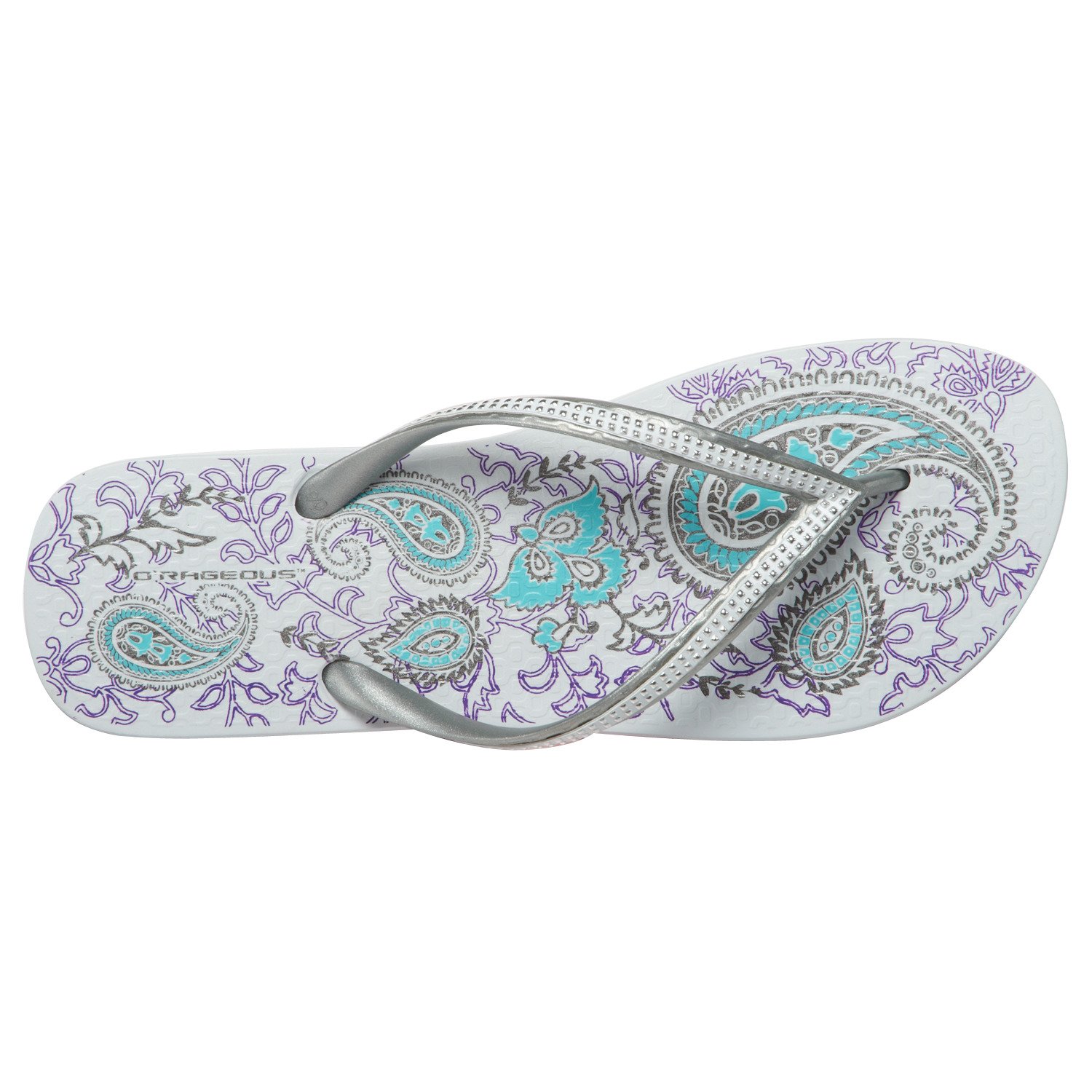 O'Rageous® Women's Paisley Print Flip Flops - view number 3