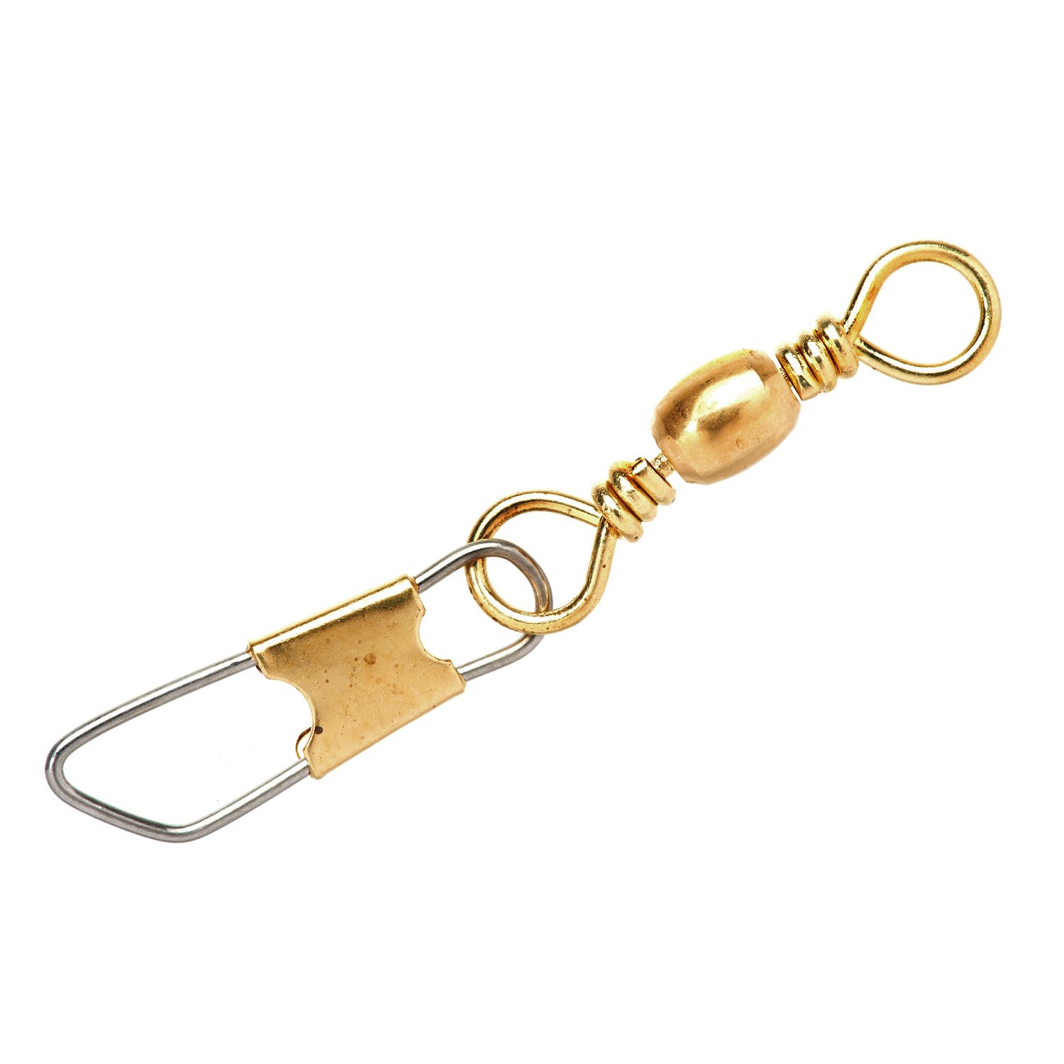 Eagle Claw Barrel Swivels with Safety Snap Brass 12-Pack