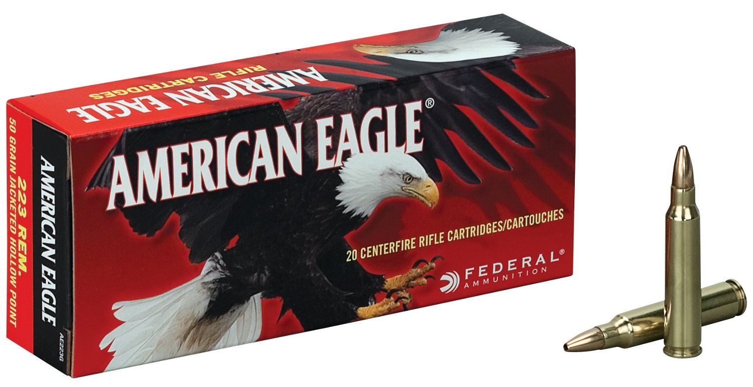 Federal Premium American Eagle .223 Remington 50 Grain Jacketed Hollow Point Ammunition - 20 Rounds - view number 2