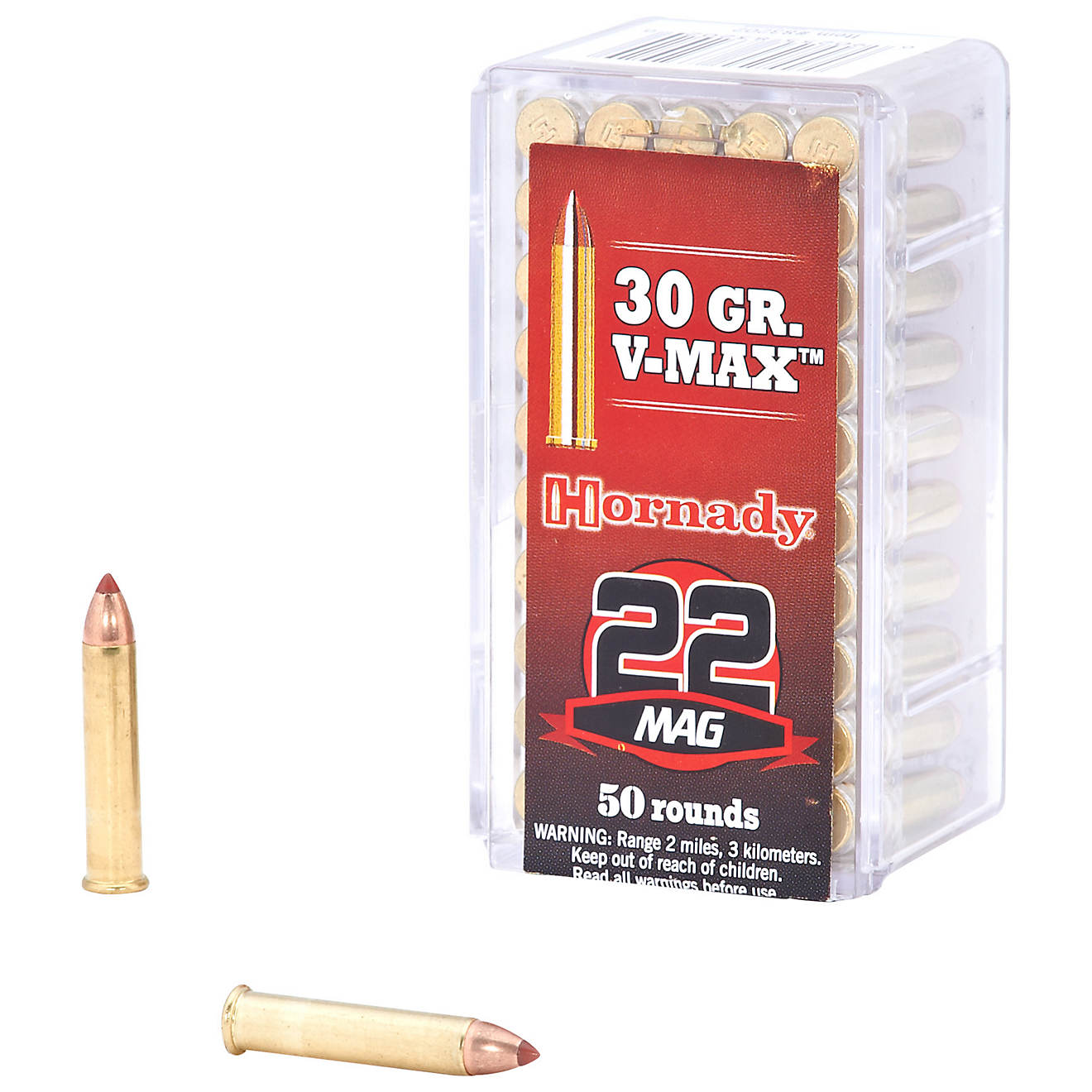 Hornady V-MAX™ .22 WMR 30-Grain Rimfire Rifle Ammunition - 50 Rounds                                                           - view number 1