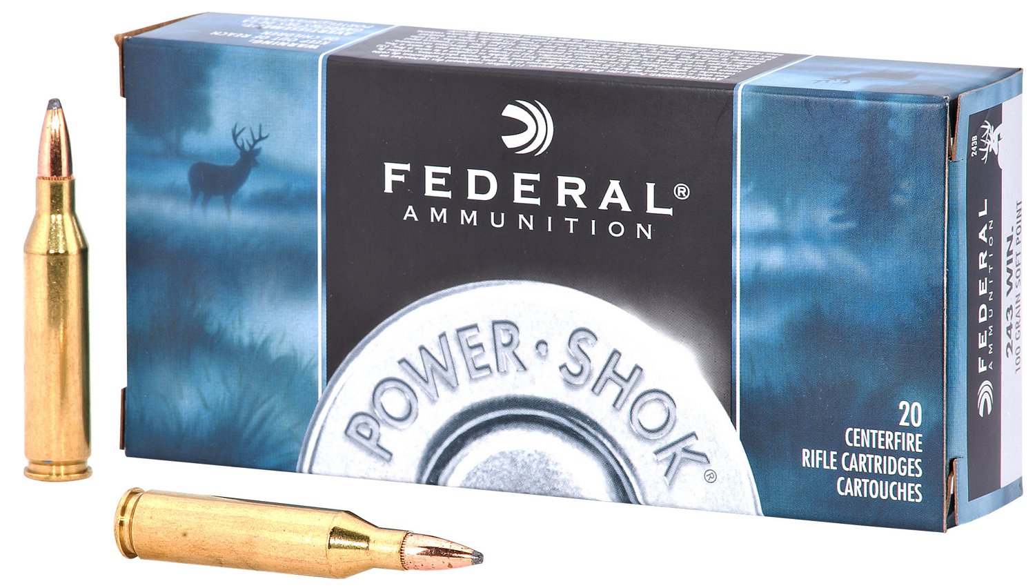 Federal Premium Ammunition Power-Shok .243 Winchester 100-Grain