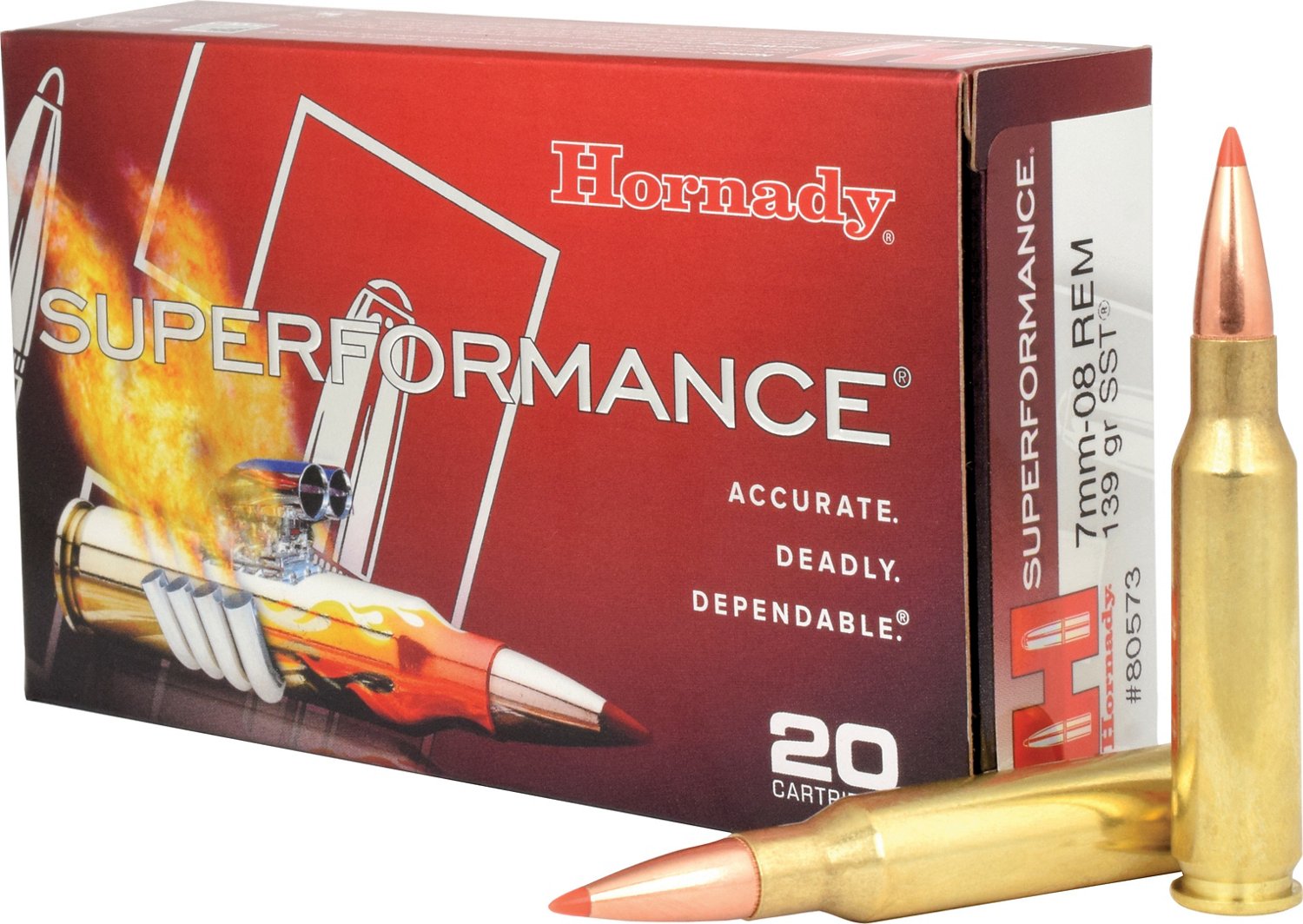 Hornady Superformance SST 7mm-08 Rem 139-Grain Rifle Ammunition - 20 ...