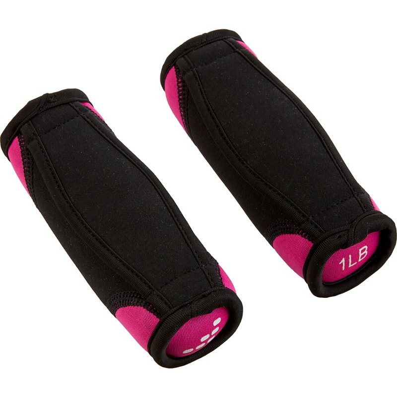 BCG 1 lb Hand Weights 2-Pack Grey/Pink - Hand Exer. Equip. at Academy Sports