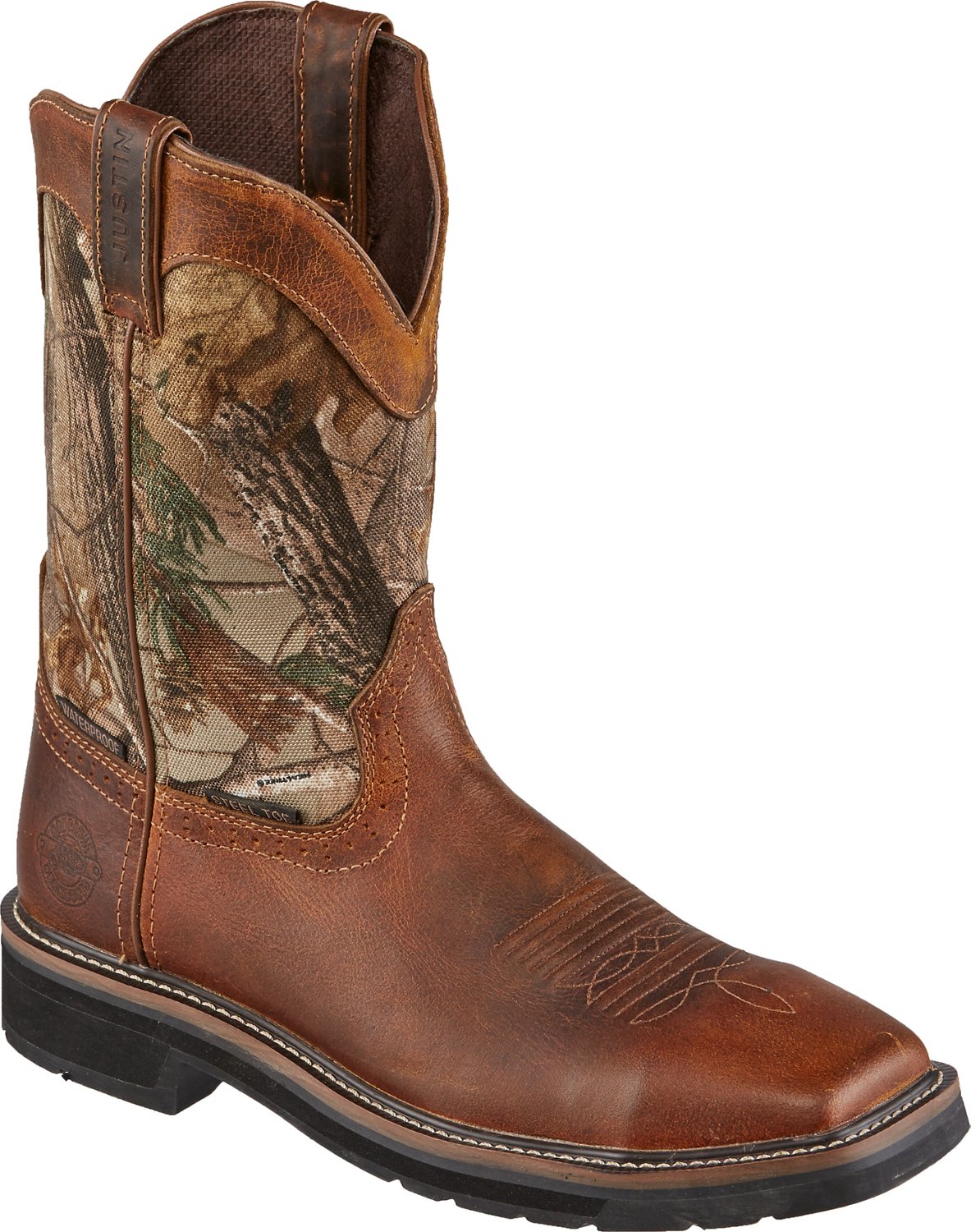 Justin Men's Stampede EH Steel Toe Wellington Work Boots                                                                         - view number 2