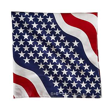 ZANHeadgear Wavy American Flag Premium Bandanna                                                                                 