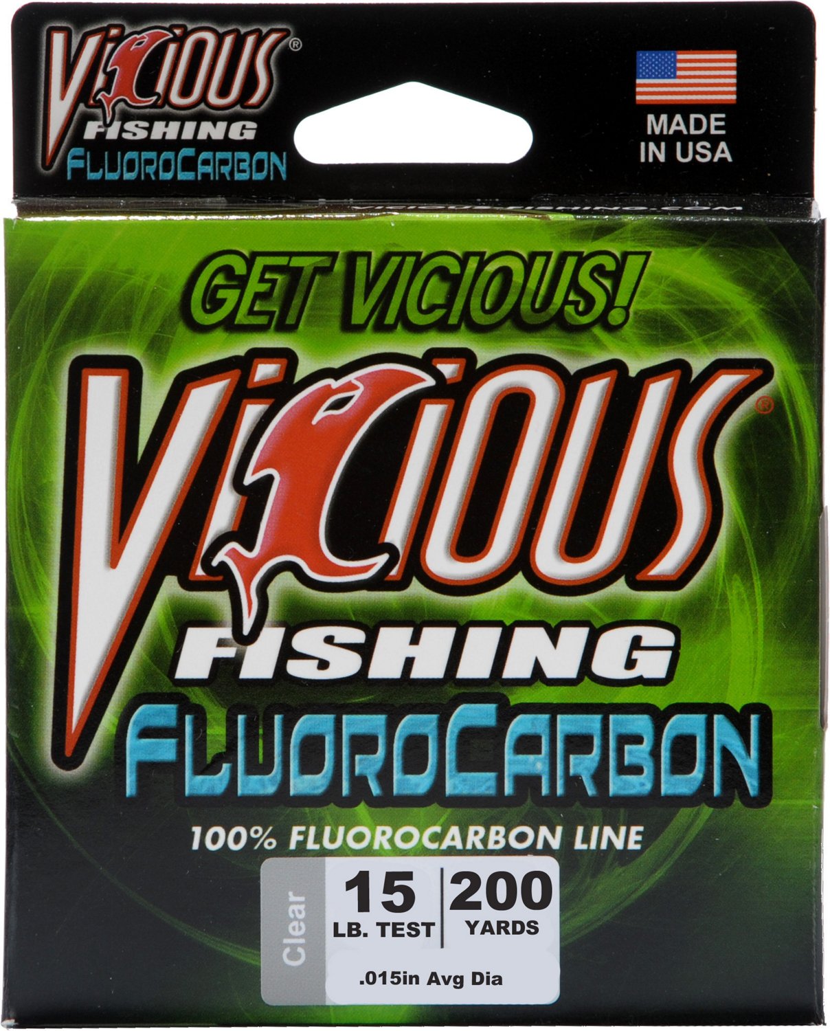  Vicious 100% Japanese Fluorocarbon Leader - 110 Yards : Sports  & Outdoors