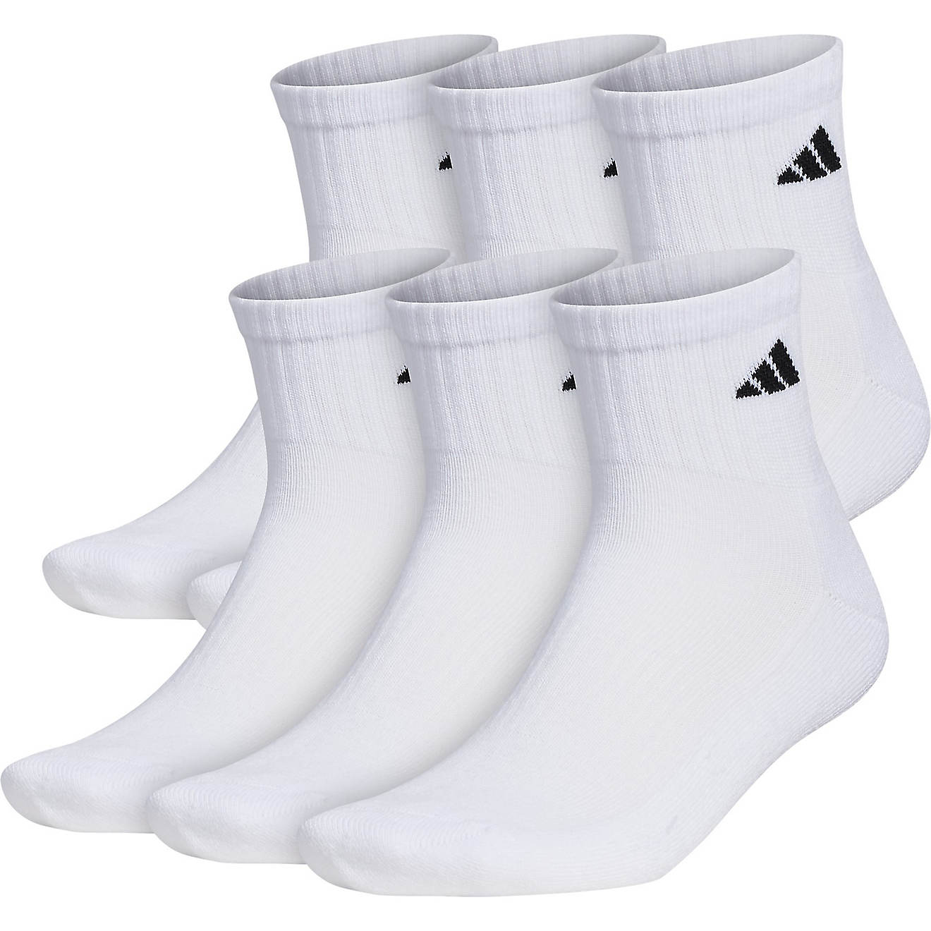 adidas Men's climalite Quarter Socks 6 Pack                                                                                      - view number 1