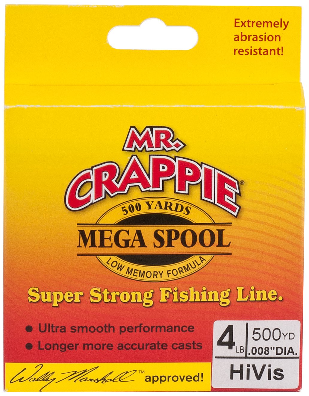 Mr. Crappie 6 Pound Hi Viz Monofilament Fishing Line 100 Yard Spool, Size: 6-Pound