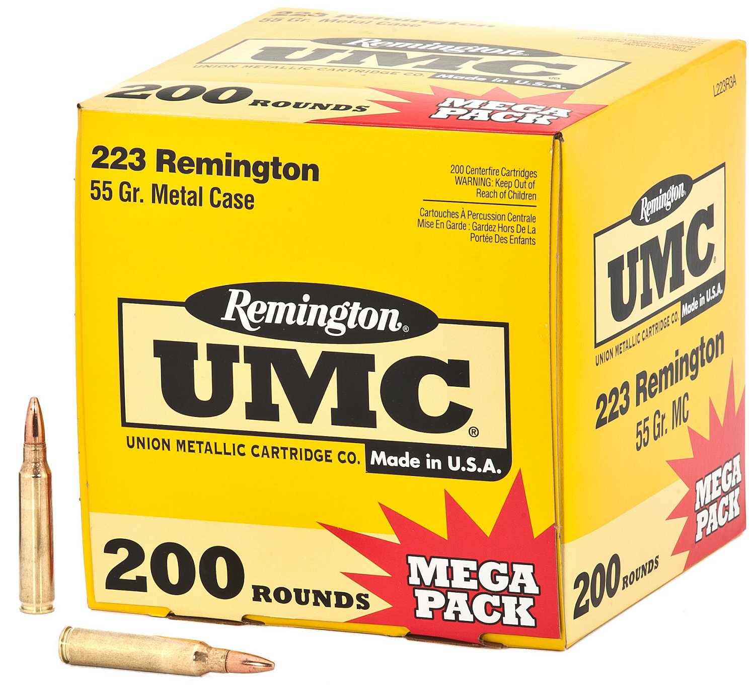 Remington UMC .223 Remington UMC 55 Grain Full Metal Jacket 1000rds Per Case  Loose (23895) FREE SHIPPING on orders over $125