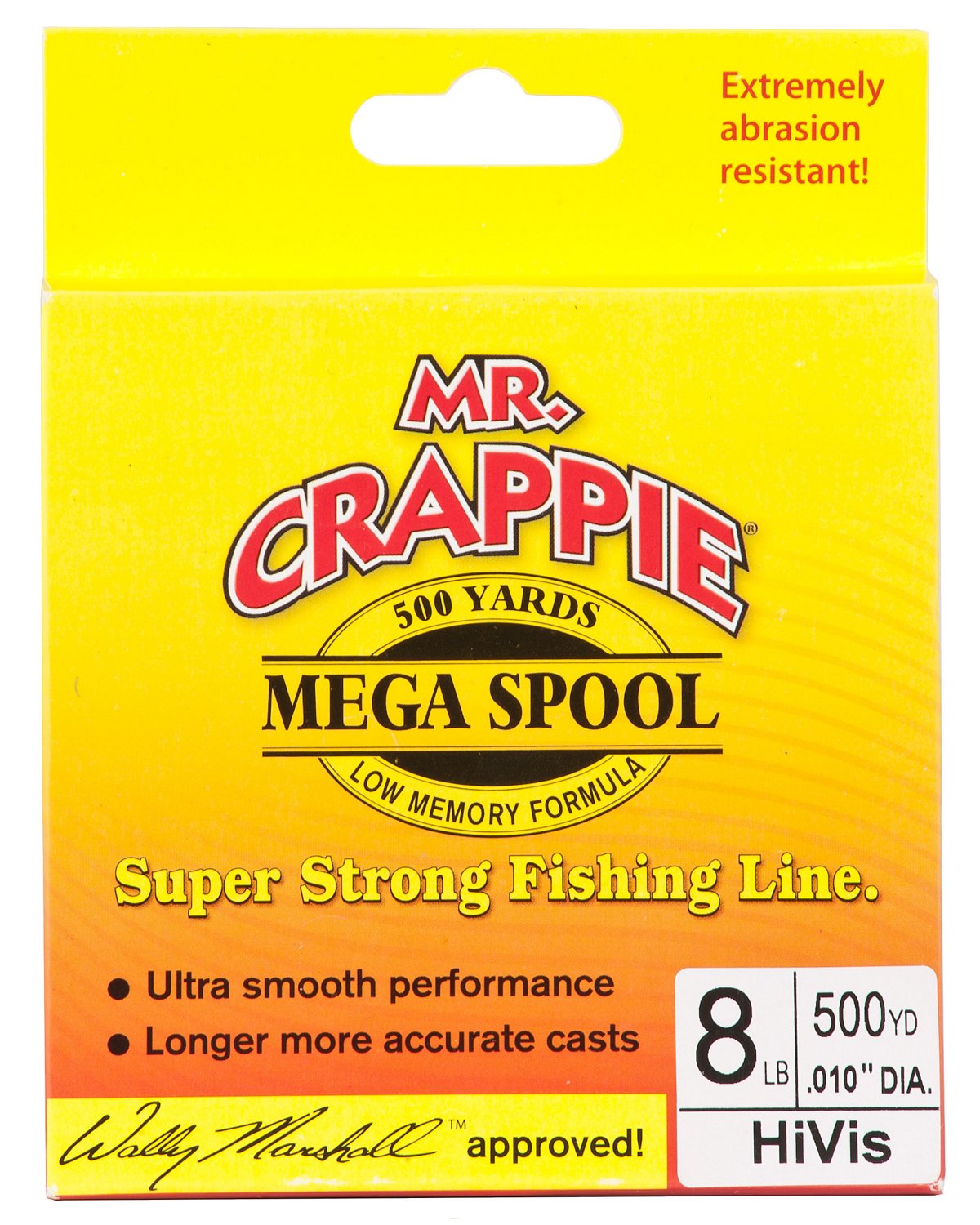 Mr. Crappie Mega Spool Monofilament Fishing Line 6lb 1500yd Hi Viz
