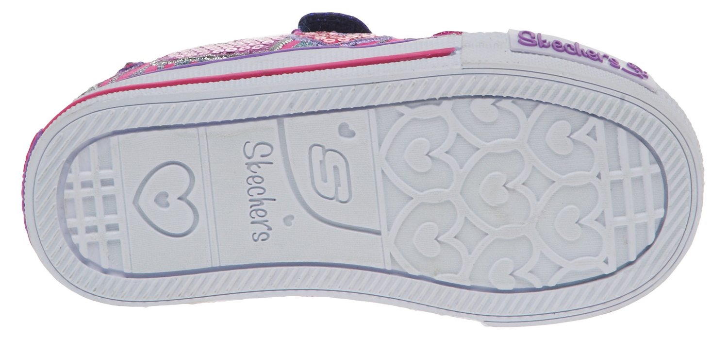 SKECHERS Toddler Girls' Twinkle Toes S Lights Shuffles Triple Time Shoes - view number 6