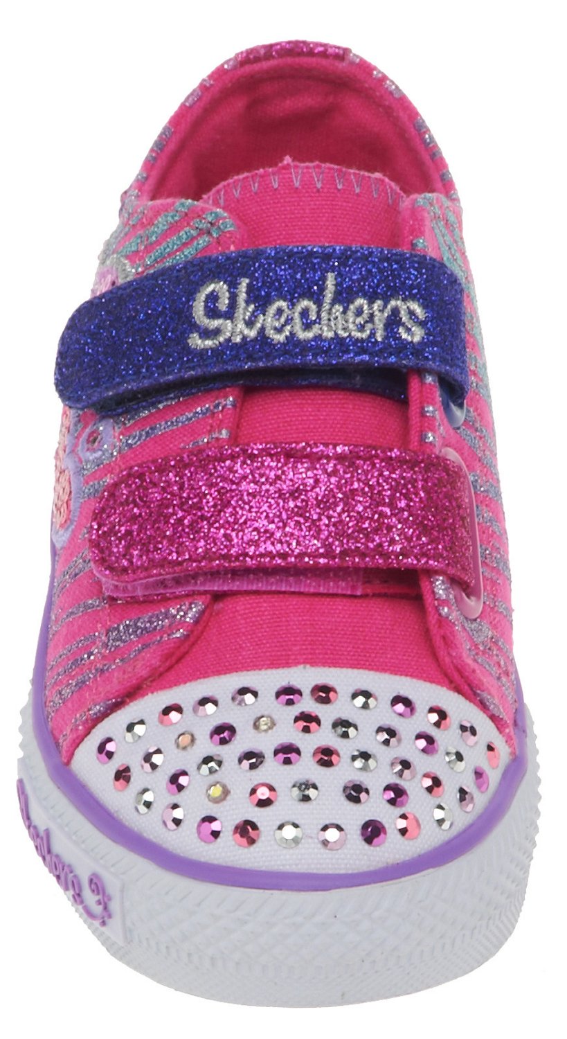 SKECHERS Toddler Girls' Twinkle Toes S Lights Shuffles Triple Time Shoes - view number 3