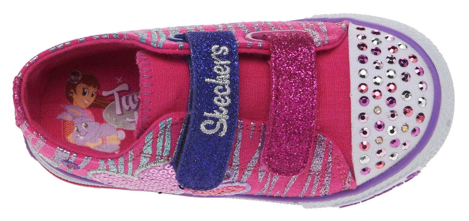 SKECHERS Toddler Girls' Twinkle Toes S Lights Shuffles Triple Time Shoes - view number 5