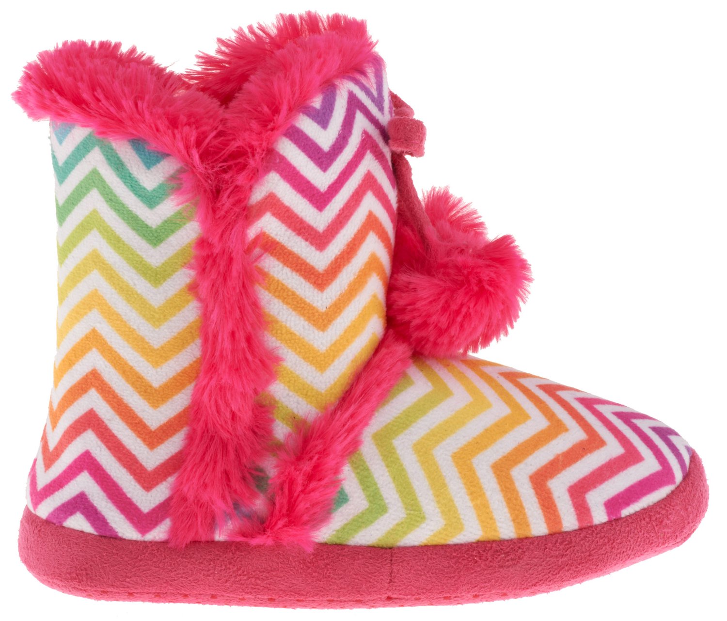 Magellan Outdoors™ Girls' Zigzag Pom-Pom Bootie Slippers