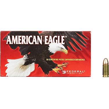 American Eagle 9mm Luger 124-Grain Centerfire Handgun Ammunition - 50 Rounds