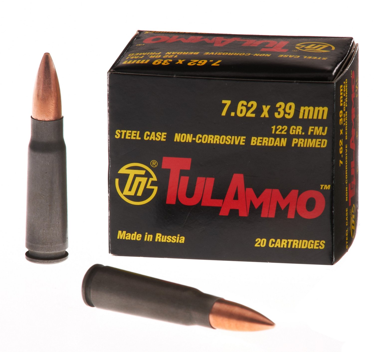 TulAmmo 7.62 x 39mm Full-Metal Jacket 122-Grain Centerfire Rifle ...