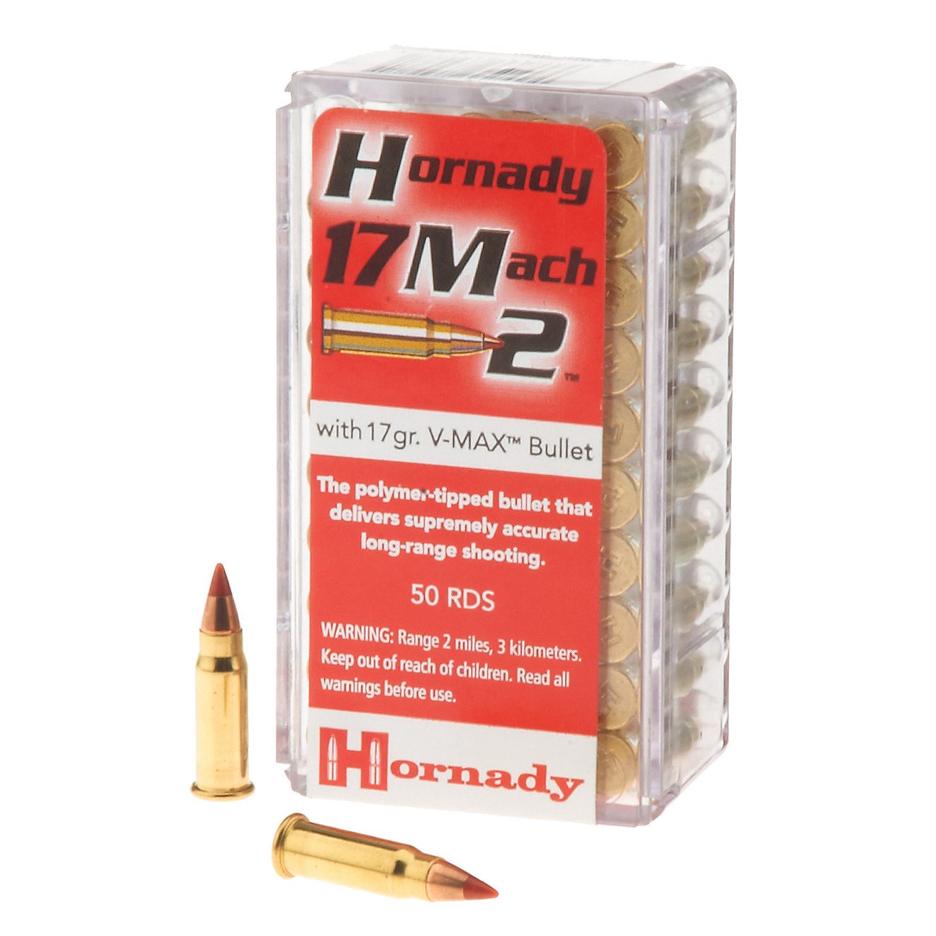 Hornady V-MAX™ .17 Mach2® 17-Grain Rimfire Ammunition - 50 Rounds                                                             - view number 1