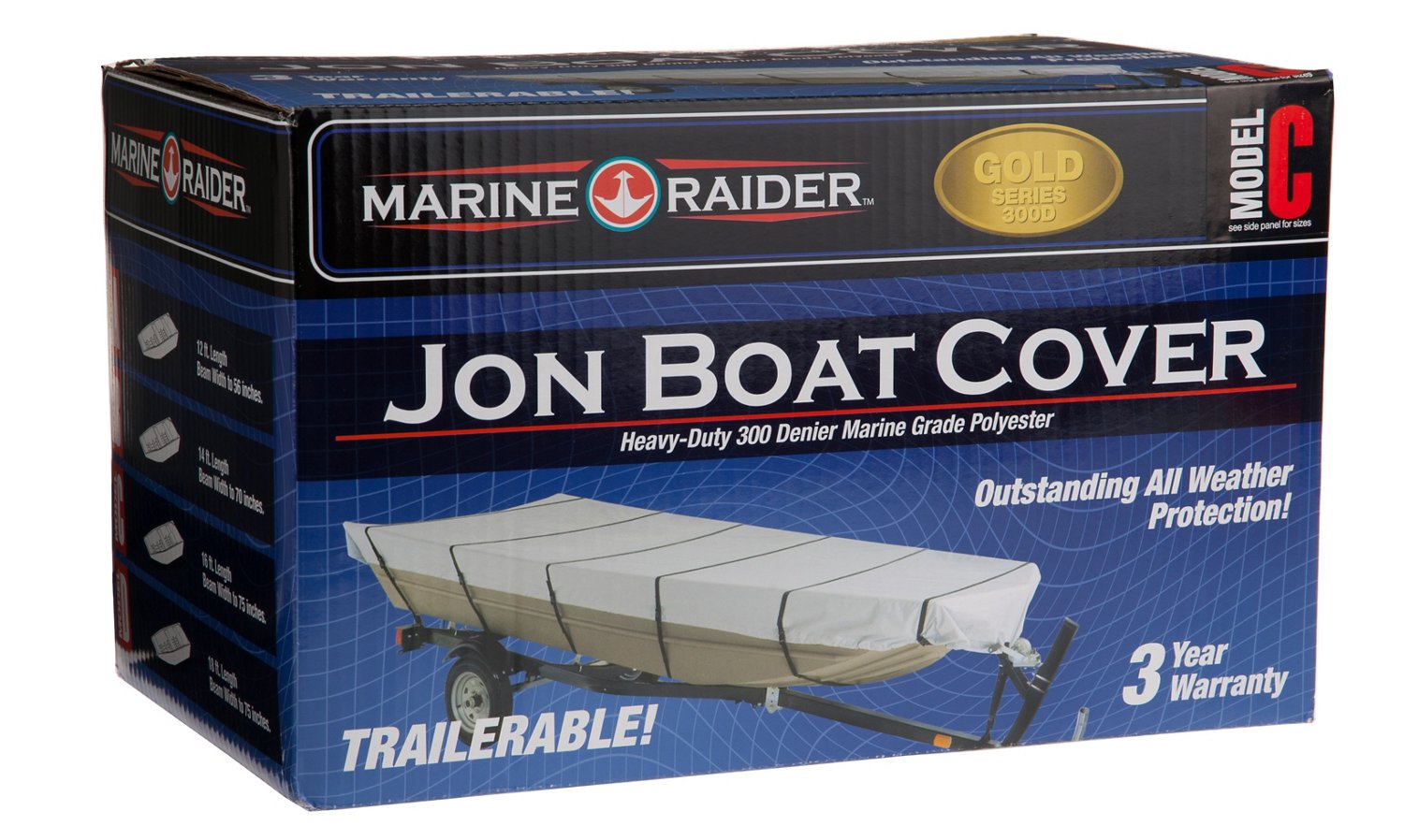 12-14Ft Jon Boat Storage Cover All-Weather Protection Includes 1 Support  Pole