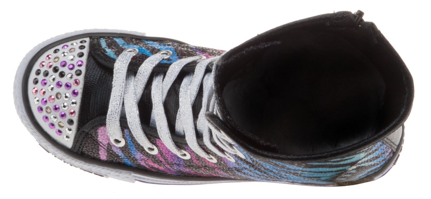 SKECHERS Girls' Twinkle Toes Lighted Sequin High Top Shoes - view number 5