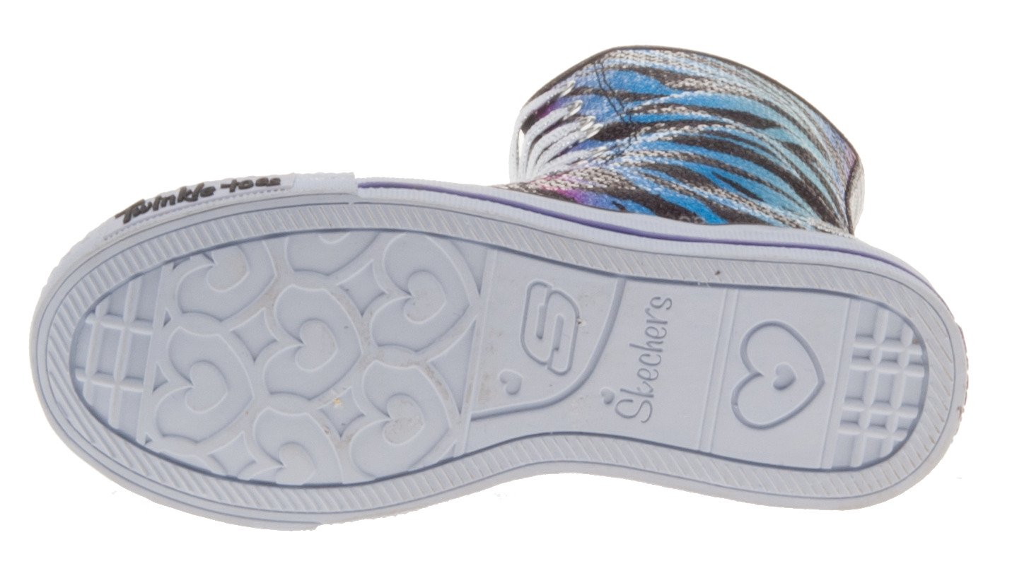 SKECHERS Girls' Twinkle Toes Lighted Sequin High Top Shoes - view number 6