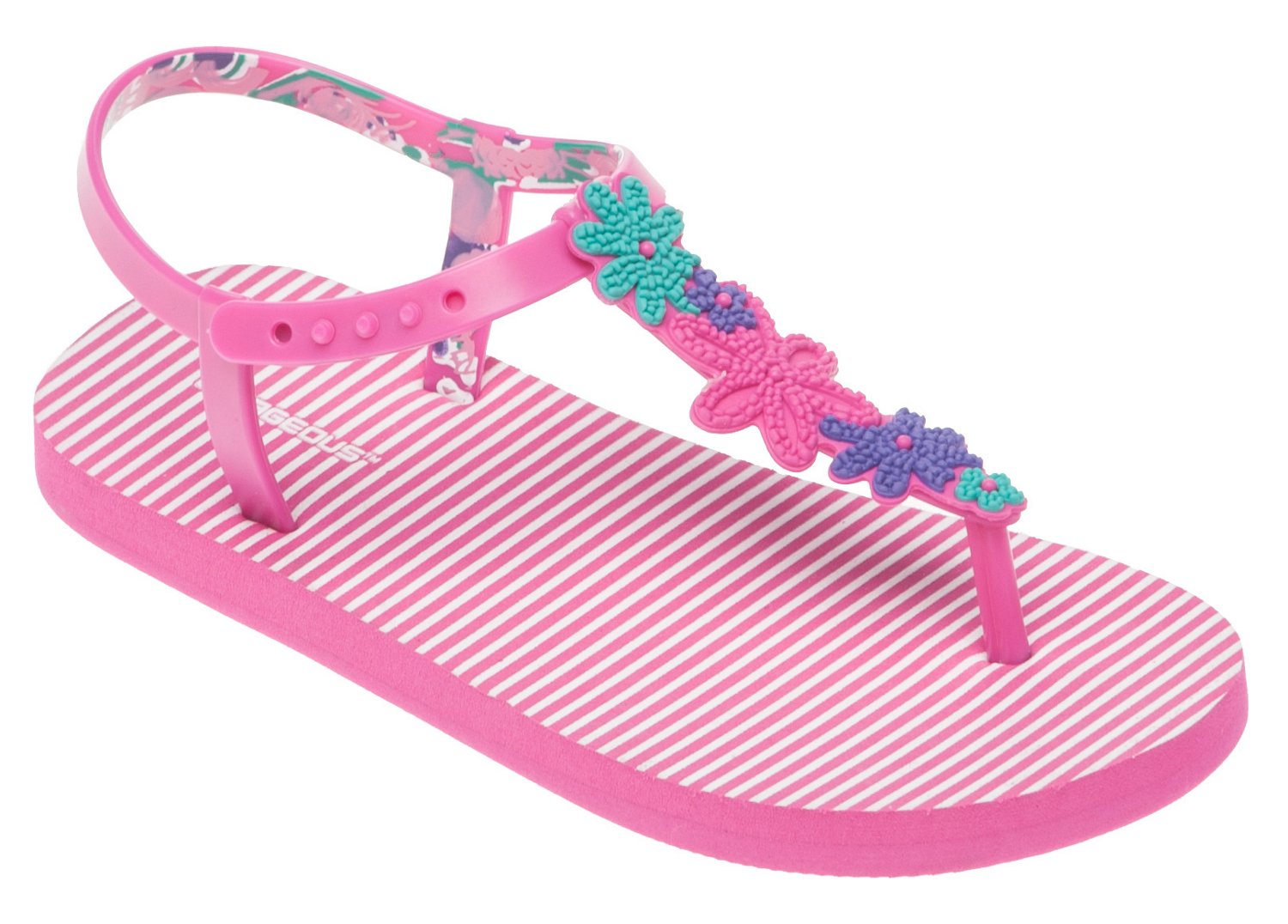 O'Rageous® Girls' Floral Backstrap Thong Sandals - view number 2