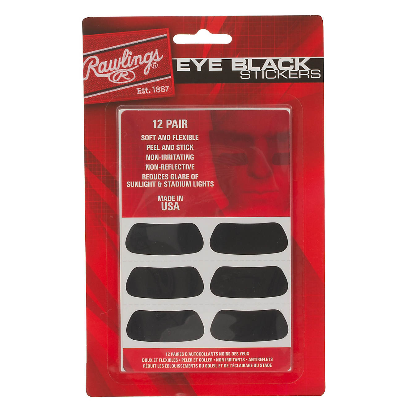 Rawlings Eye Black Stickers 12-Pack
