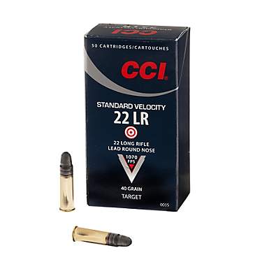 CCI Standard Velocity .22 LR Caliber 40-Grain Rimfire Ammunition - 50 Rounds