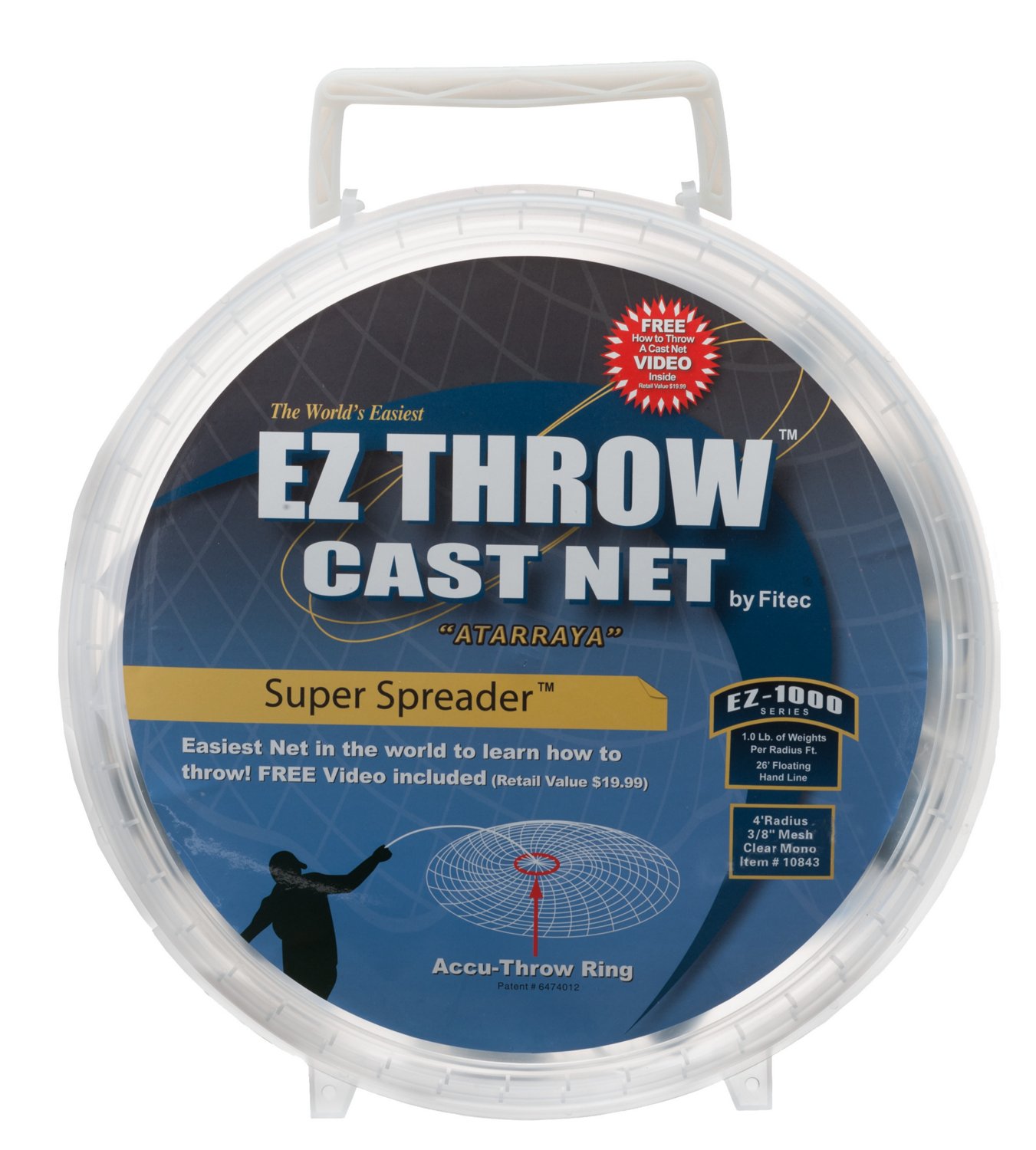 Fitec Super Spreader™ EZ Throw™ 1000 Series 4' Monofilament Cast Net