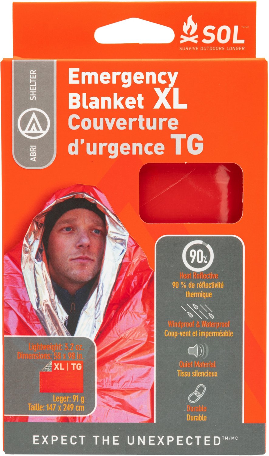 SOL Emergency Blanket XL Academy