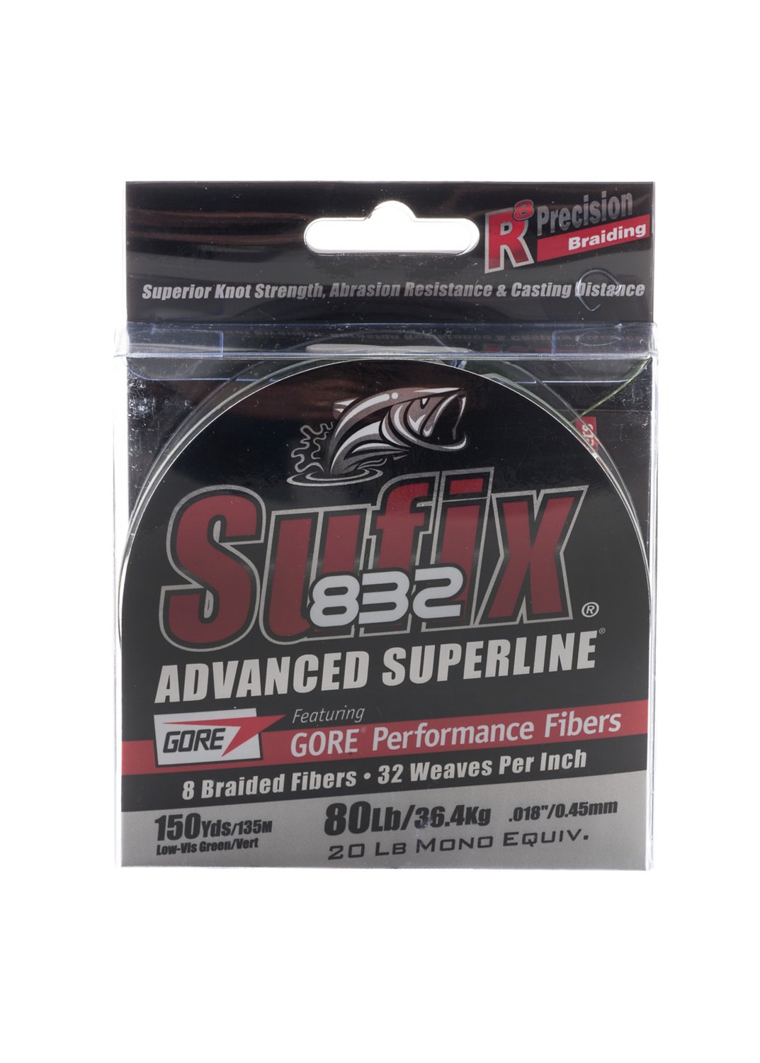 Sufix 832 Braid 20lb 150yd Lo-Vis Green