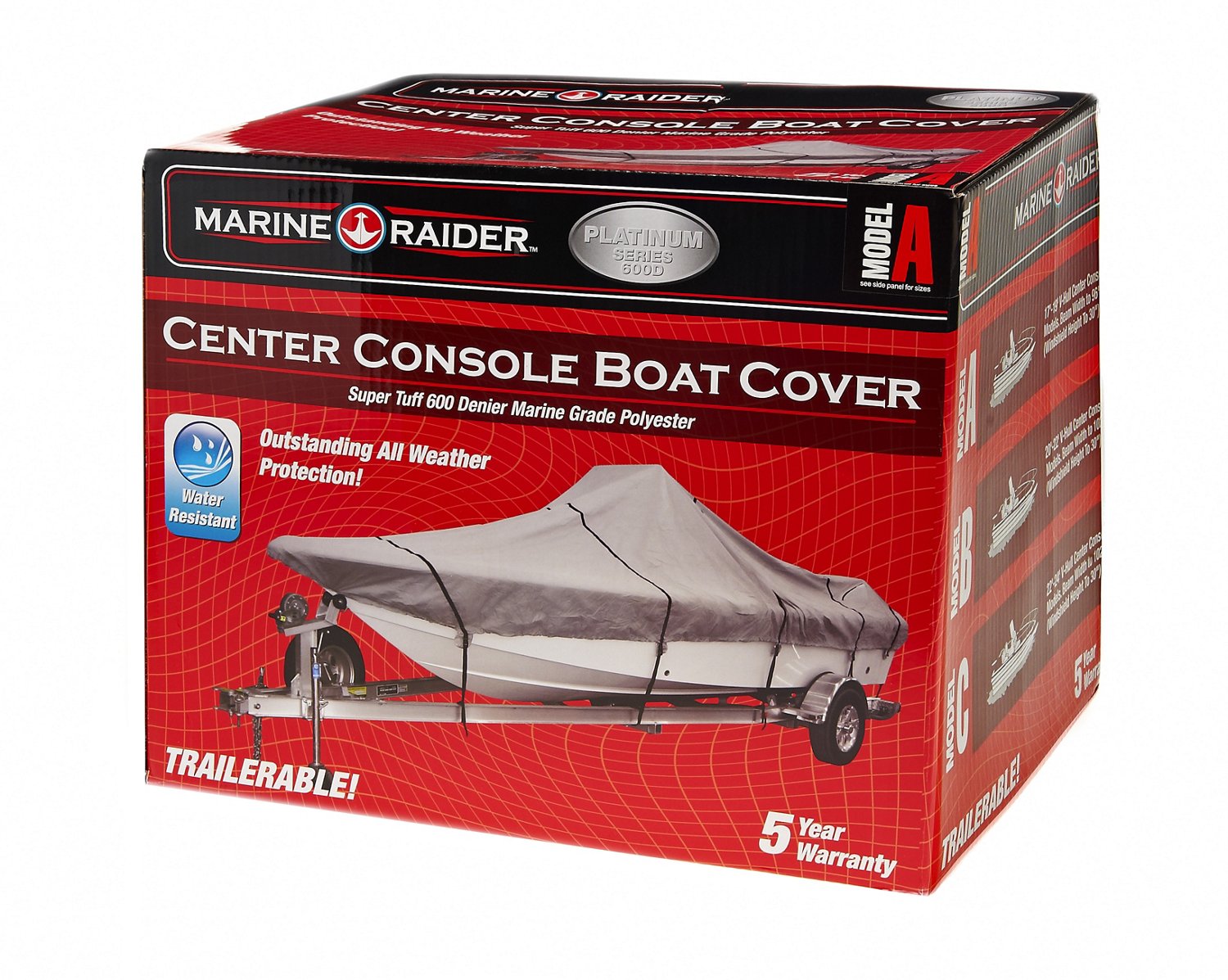 Marine Raider Model A 600-Denier Center Console Cover Fits 17' - 19' Center Console Boats - view number 2