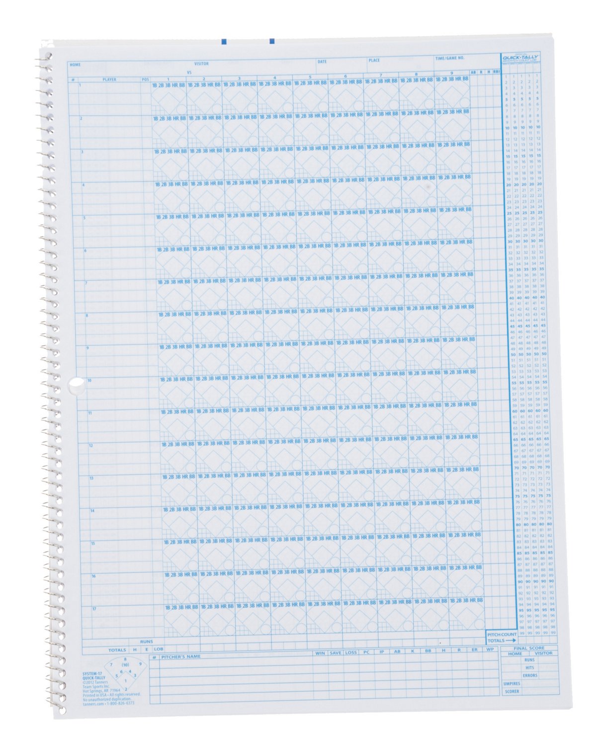 Academy Sports + Outdoors System-17 Scorebook for Baseball and Softball Academy