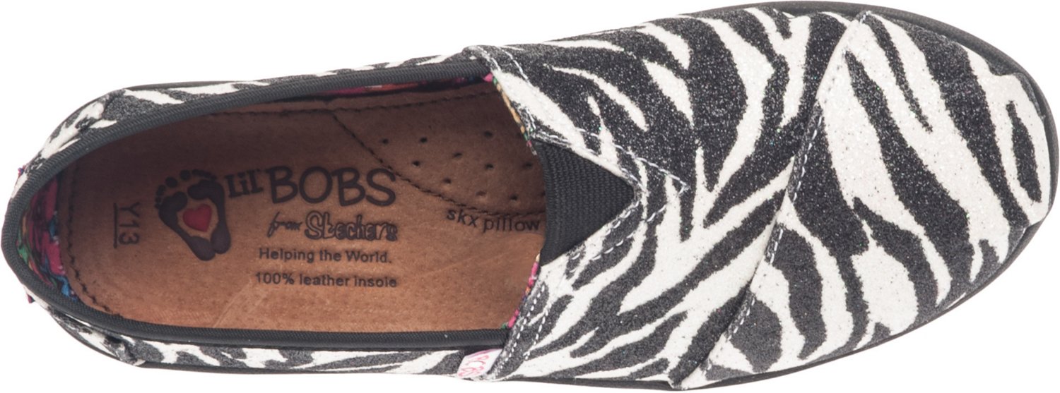 SKECHERS Girls' LIL BOBS World III Slip-On Shoes - view number 5