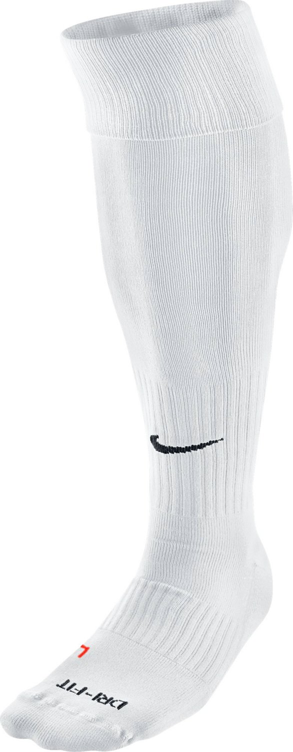 NIKE Academy Over-The-Calf Soccer Socks, White/Black, Medium 