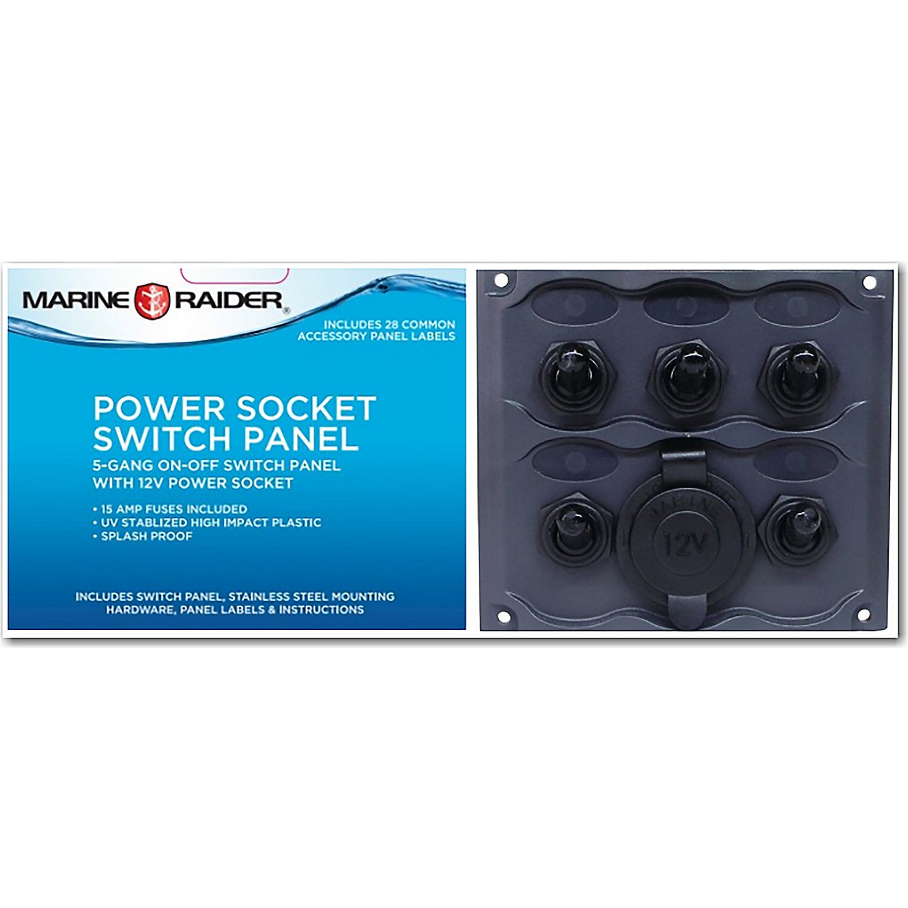 Marine Raider Electrical 5-Gang Switch Panel                                                                                     - view number 1