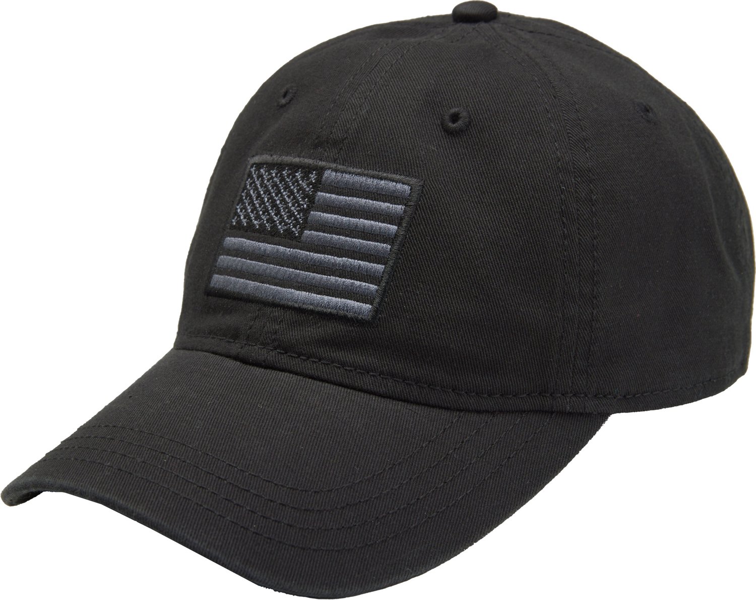 Academy Sports + Outdoors Men's Tonal American Flag Solid Twill Hat