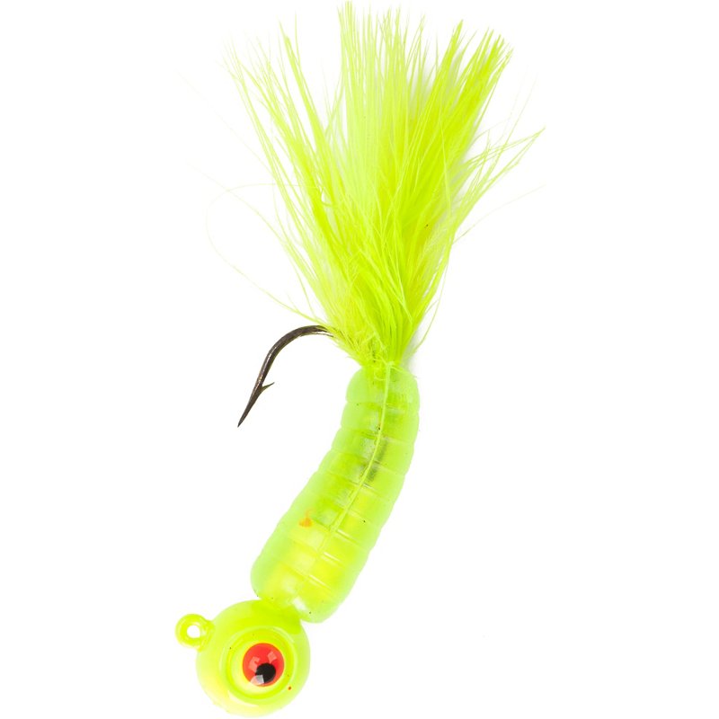 Lindy Fuzz-E-Grub 1/8 oz. Jigs 2-Pack Yellow - Fresh Water Jigs And Spoons at Academy Sports