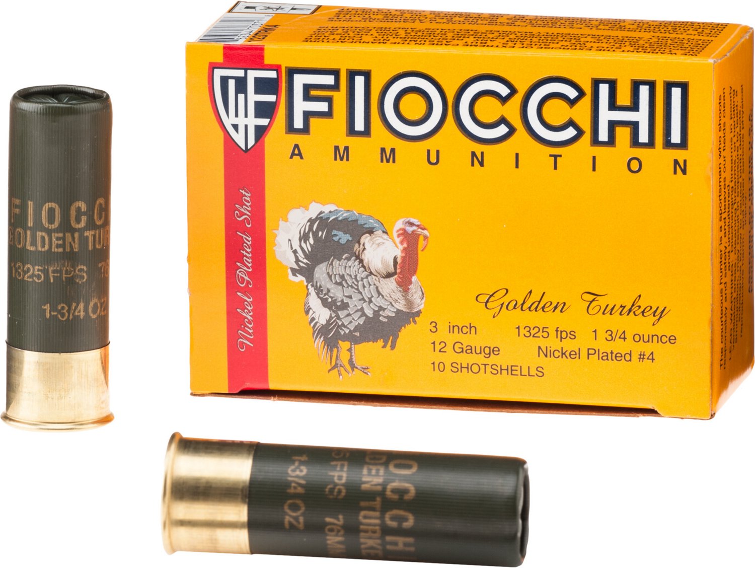 Fiocchi 12 Gauge Nickel-Plated Lead Turkey Shotshells