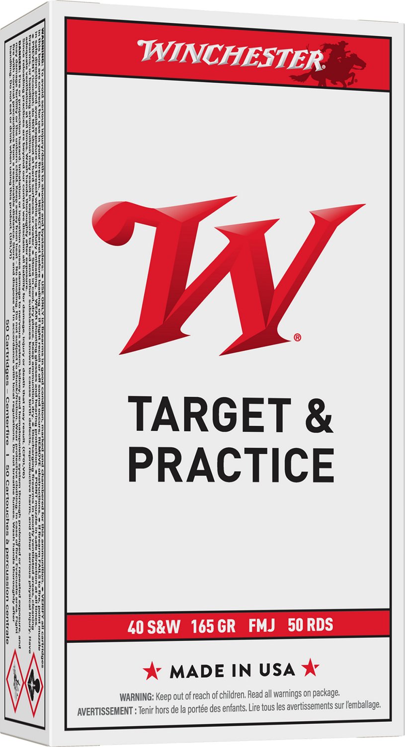 Winchester .40 S&W 165-Grain Full Metal Jacket Handgun Ammunition                                                                - view number 1