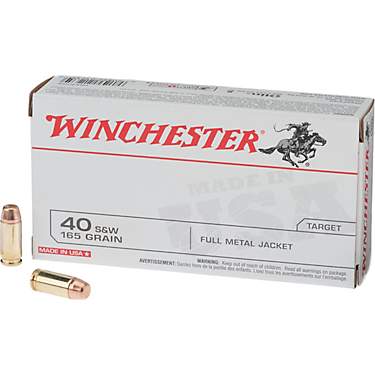 Winchester .40 S&W 165-Grain Full Metal Jacket Handgun Ammunition