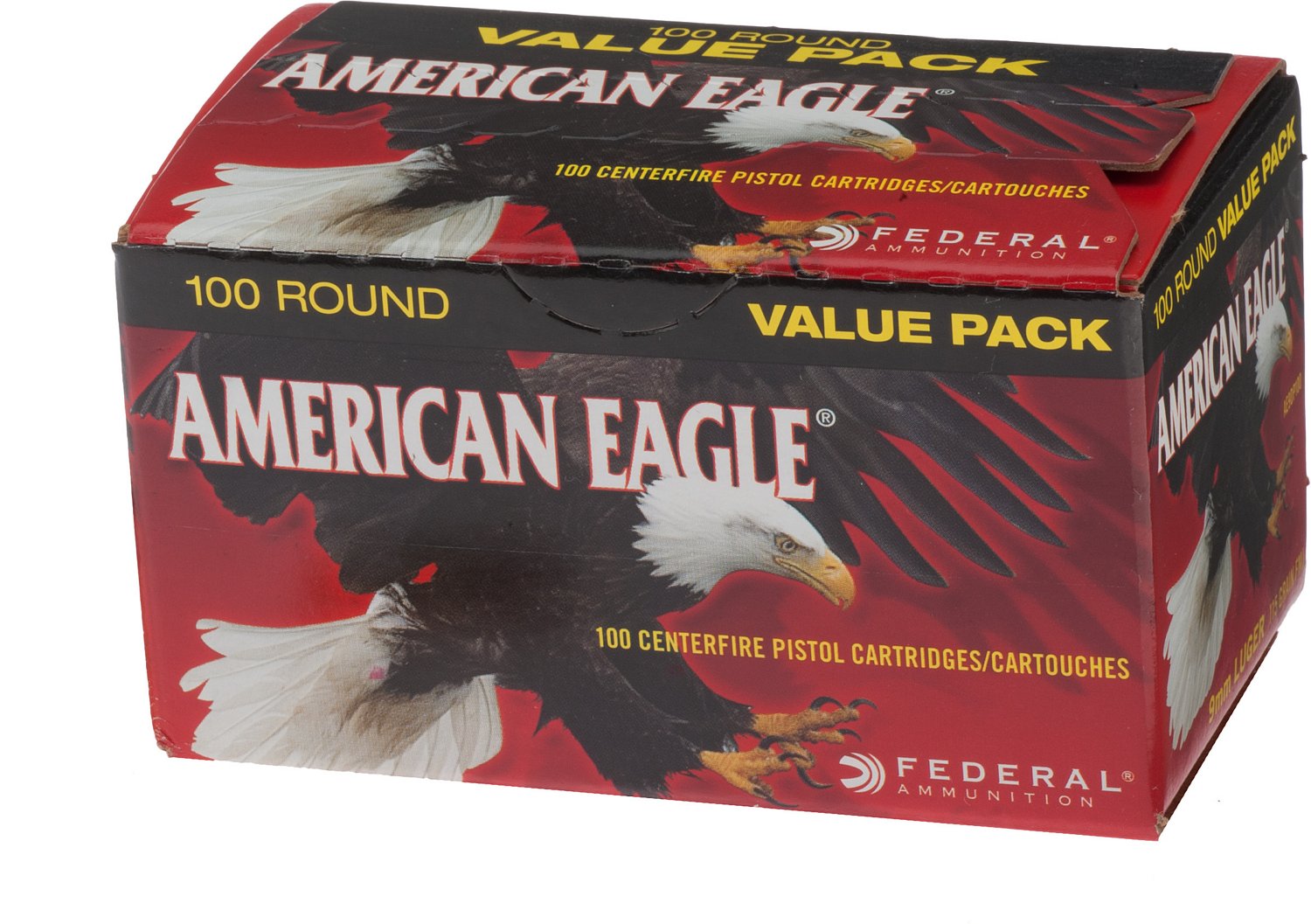 American Eagle 9mm Luger 115-Grain Centerfire Pistol Ammunition - 100  Rounds