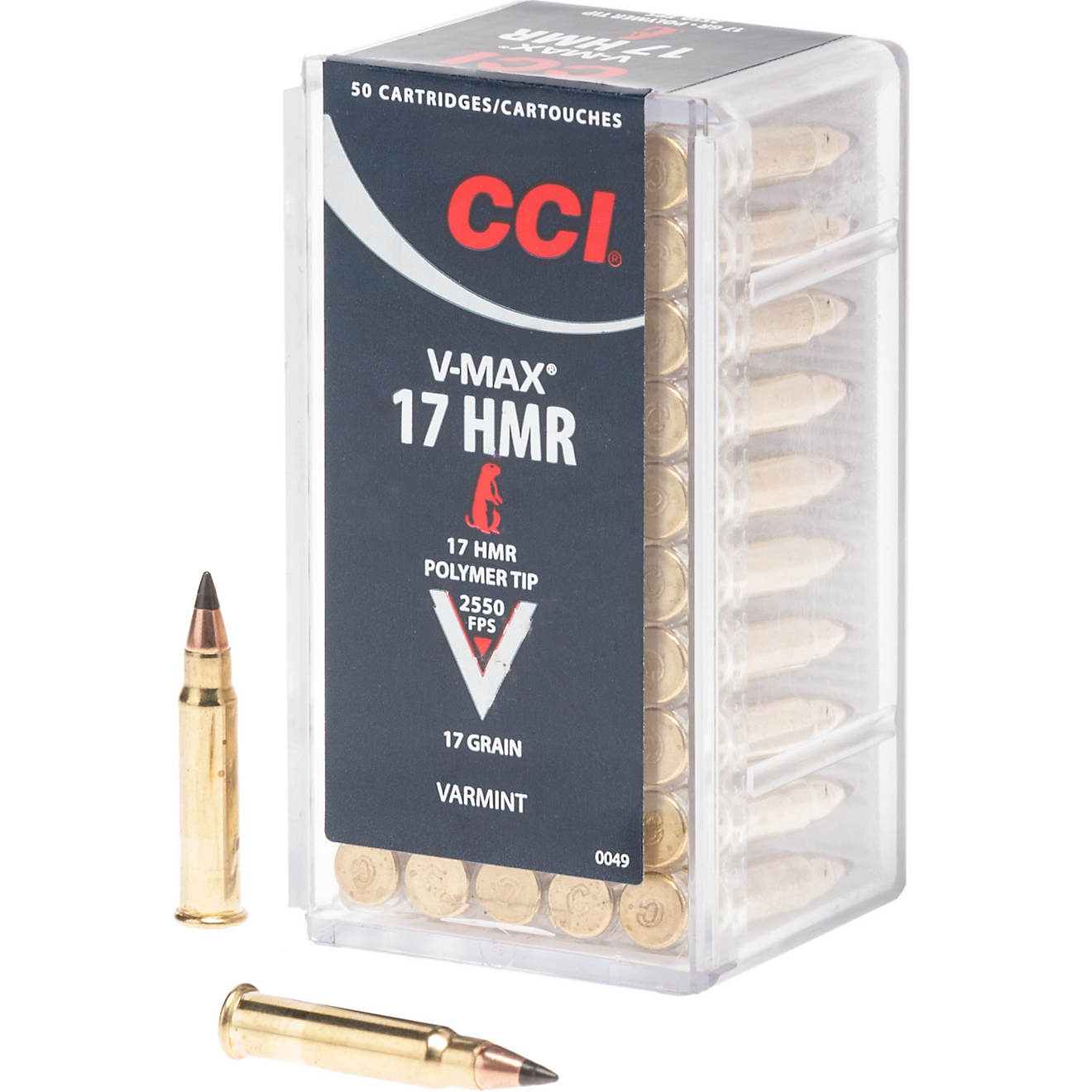 CCI V-MAX .17 HMR 17-Grain Rifle Ammunition - 50 Rounds                                                                          - view number 1