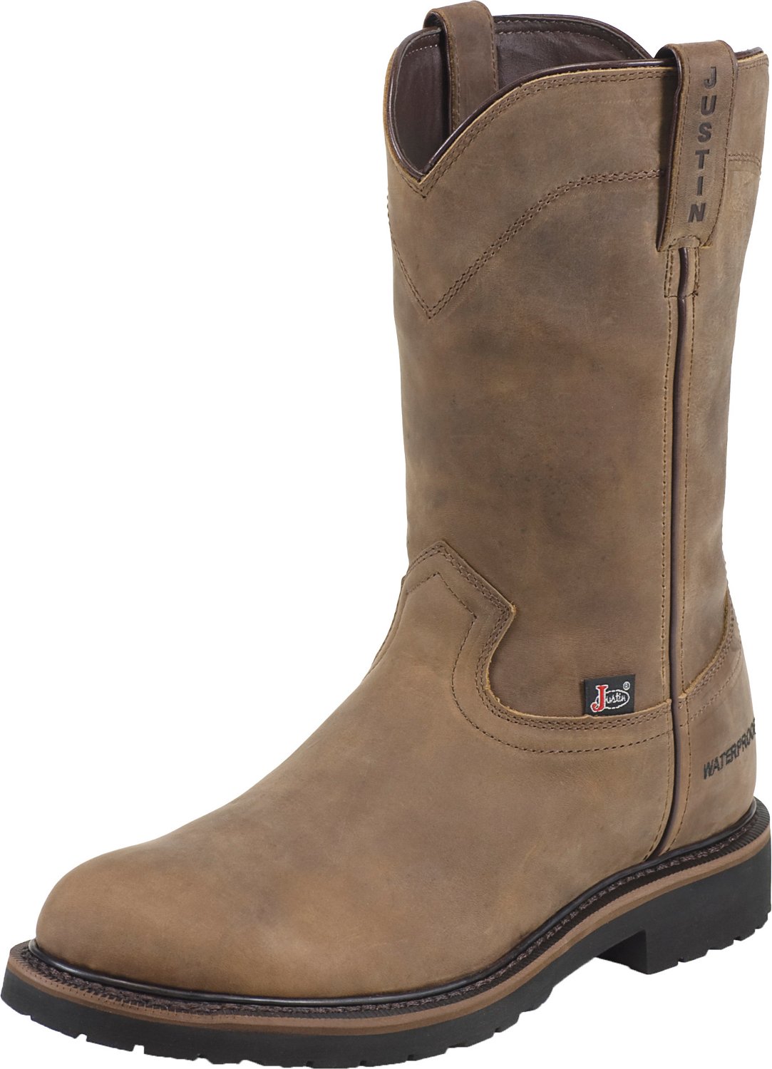 Justin Men's EH Steel Toe Wellington Work Boots Academy