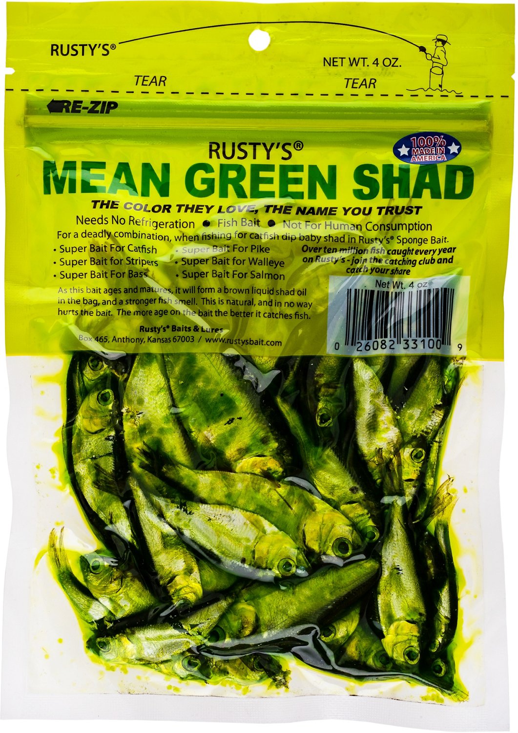 Rusty's 4 oz. Mean Green Shad Bait                                                                                               - view number 1 selected
