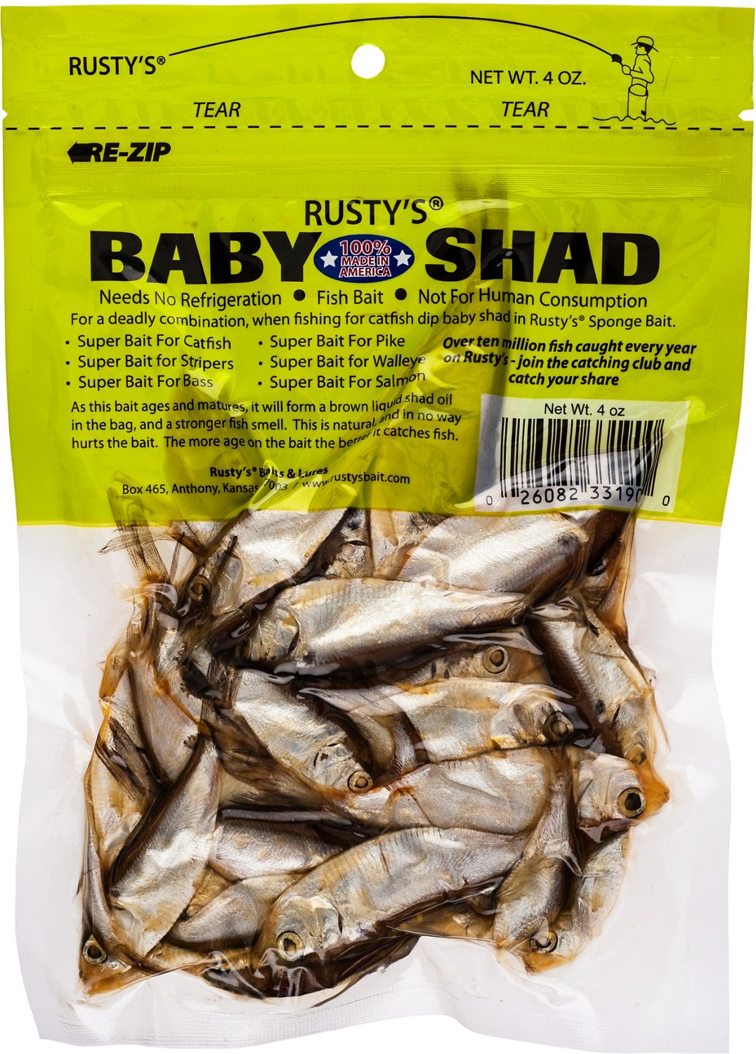 Rusty's 4 oz. Whole Baby Shad Bait