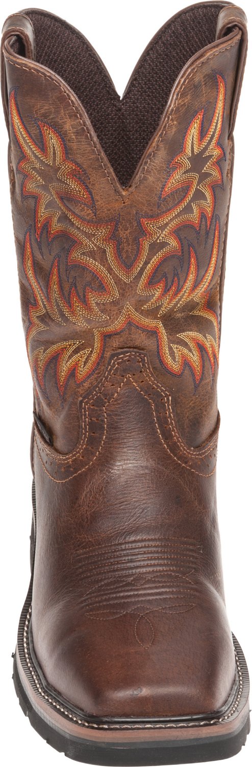 Justin Men's Rugged Cowhide EH Steel Toe Western Wellington Work Boots                                                           - view number 3