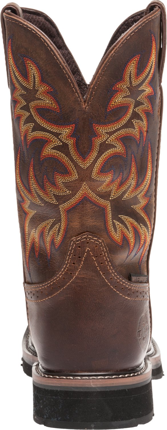 Justin Men's Rugged Cowhide EH Steel Toe Western Wellington Work Boots                                                           - view number 4